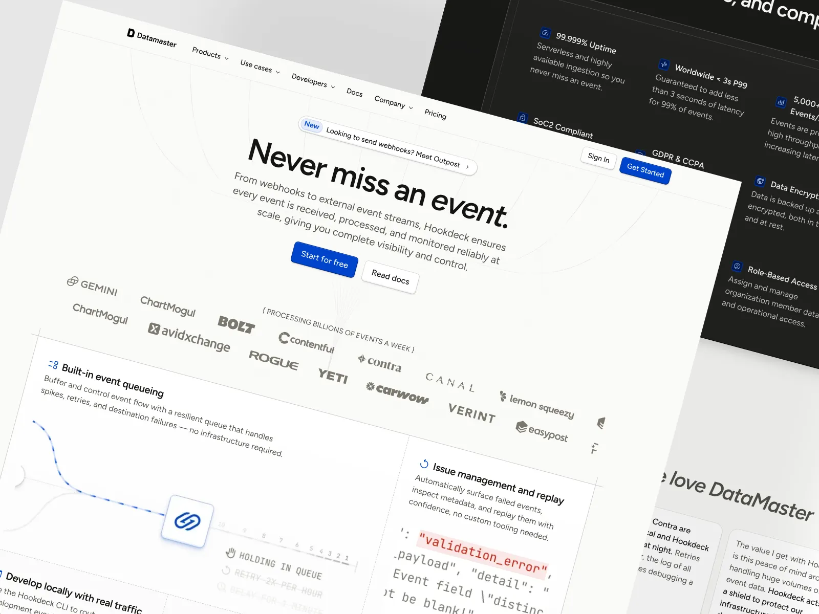 Screenshot projekta DataMaster — platforma za integraciju API-ja, izrada Maxton Studio