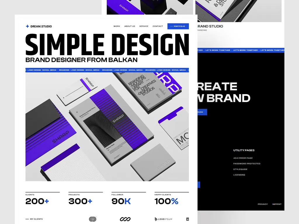 Screenshot projekta Simple Design — portfolio stranica web agencije, izrada Maxton Studio